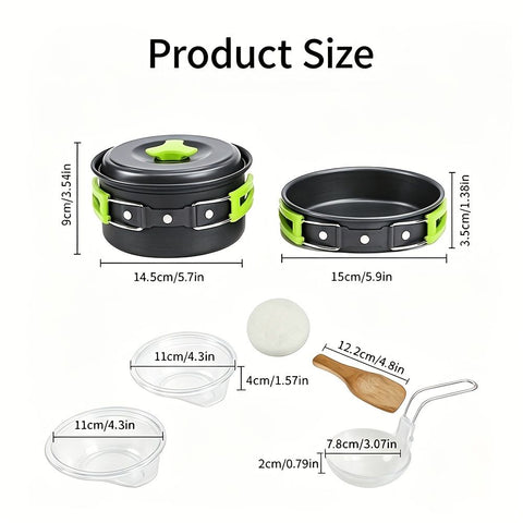 Black outdoor camping cookware, camping pots and pans, outdoor cooking utensils, compact cookware set, durable cookware, Australian camping gear, camp stove cookware, portable cooking set