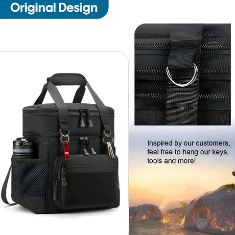 Black Blue travel backpack, utility backpack, durable backpack, organized storage, Australian travel gear, weekend getaway, outdoor backpack, carry-on backpack