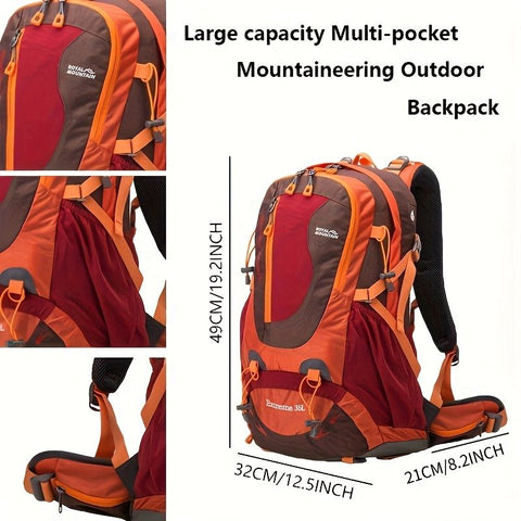 Green Orange Blue Black Royal Mountain backpack, Extreme 35L backpack, travel backpack, outdoor backpack, high-quality backpack, Australian bush backpack, camping gear, hiking backpack 35L