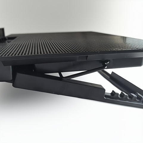 **Fully Compatible Laptop Stand｜Dual-Fan Cooling + Ergonomic Angle Adjustment, All-in-One Portable Design for Work, Gaming, and Entertainment**