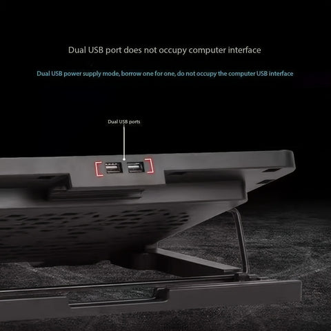 **Fully Compatible Laptop Stand｜Dual-Fan Cooling + Ergonomic Angle Adjustment, All-in-One Portable Design for Work, Gaming, and Entertainment**