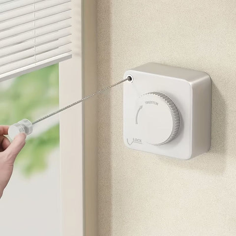 Gray Wall-Mounted Adjustable Clothes Hanger, Space-Saving Laundry Organizer