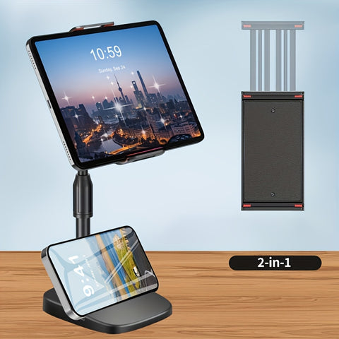 **Telescopic Rotating Live Stream Tripod: Adjustable Height, Multi-Angle Shooting, Stable and Portable**