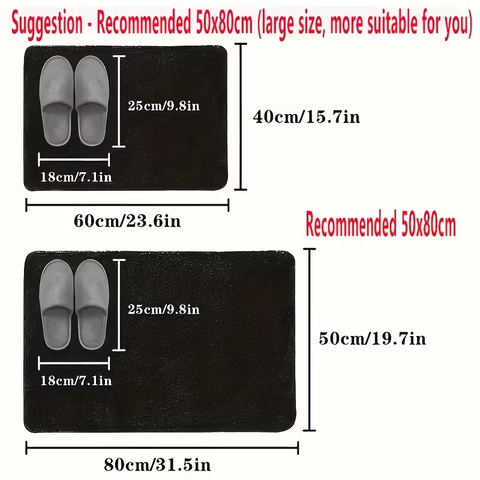 1 piece of super absorbent bathroom mat (50cm * 80cm) - Quick-drying anti-slip floor mat, soft and comfortable bathroom carpet, suitable for bathrooms, shower rooms, laundry rooms, bedrooms, living rooms, door mats, kitchen mats