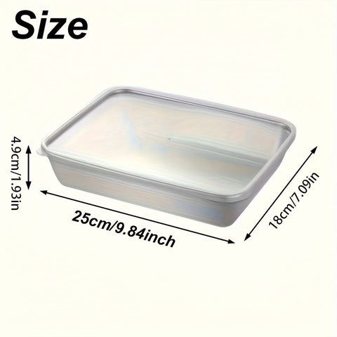 3 pieces/set Large stainless steel square food storage box with transparent lid - leak-proof, stackable, durable - perfect for camping, outdoor exploration and home use - perfect for storing meat, fruits