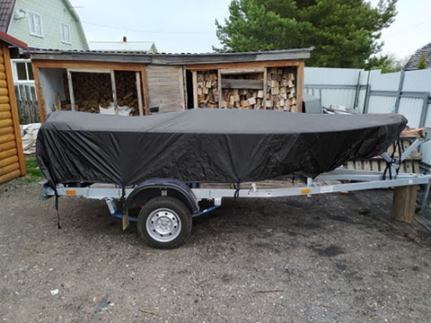 Outdoor V-shaped yacht with dust cover, sunscreen and rainproof boat cover, Teflon boat body protection cover