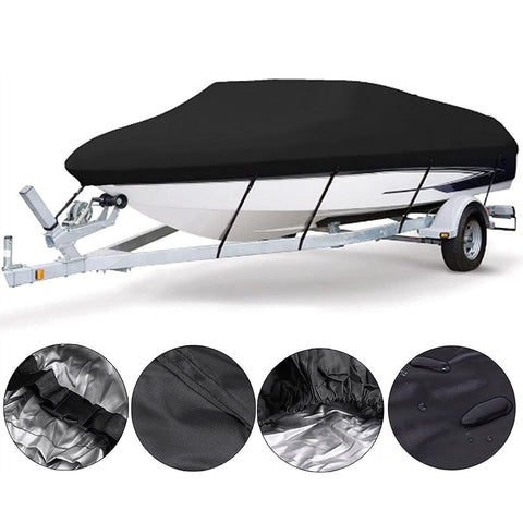 Outdoor V-shaped yacht with dust cover, sunscreen and rainproof boat cover, Teflon boat body protection cover