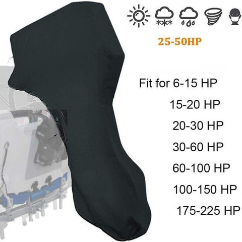 600D marine engine cover, sun protection, wind and rain Oxford cloth, dustproof, mosquito-proof, marine Oxford cloth, outboard cover, waterproof ultraviolet, marine engine protection cover, suitable for yacht, fishing boat (30-60 horsepower)