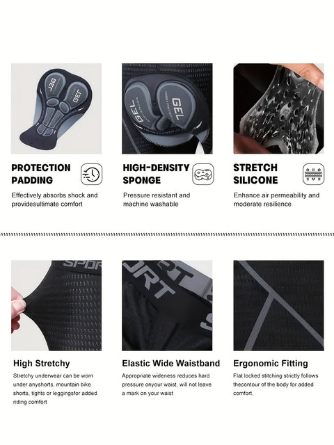 M size men's 5d mesh cycling shorts casual elastic breathable letters elastic waist shorts summer outdoor cycling mountain bike