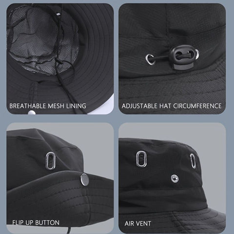 2 pcs (hat + mask) Outdoor wide-brimmed sun hat, pure color foldable hat brim, beach fishing hat, suitable for beach fishing hiking, outdoor work, breathable, drawstring closure, men's and women's, elastic breathable mesh ice silk mask can block mosquitoe