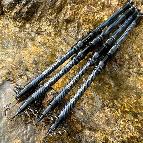Ultra-hard carbon fiber fishing rod 3m, with anti-slip handle and metal ground inserts - suitable for sea rock fishing, surfing casting and long-range casting