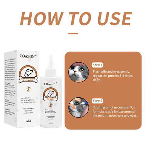 pet products Pet products COAZON, Eye Stain Remover for Dogs and Cats, Dry Eyes, Keratitis ,Conjunctivitis,One's Eyes Become Bloodshot,Redness And Itching, Increased Secretion