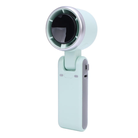Portable Turbo Handheld Fan with Digital Display – 5-Speed Rechargeable Mini Fan, 3600mAh Battery, Foldable & Neck Strap Design for Outdoor Travel and Daily Use(Green)