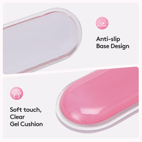 Ergonomic Gel Wrist Rest Set – Keyboard and Mouse Support Pad with Soft Cushioning for Office, Work, Gaming, and Study – Anti-Slip Base, Comfortable Design (Pink)