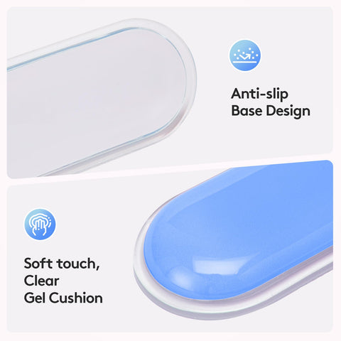 Ergonomic Gel Wrist Rest Set – Keyboard and Mouse Support Pad with Soft Cushioning for Office, Work, Gaming, and Study – Anti-Slip Base, Comfortable Design (Blue)