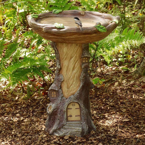Resin Bird Bath Statue for Garden, Outdoor Decorative Bird Feeder & Water Fountain, Whimsical Yard Sculpture for Patio & Lawn(Hedgehog)