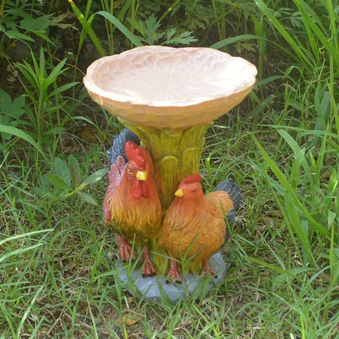 Resin Bird Bath Statue for Garden, Outdoor Decorative Bird Feeder & Water Fountain, Whimsical Yard Sculpture for Patio & Lawn(Hedgehog)