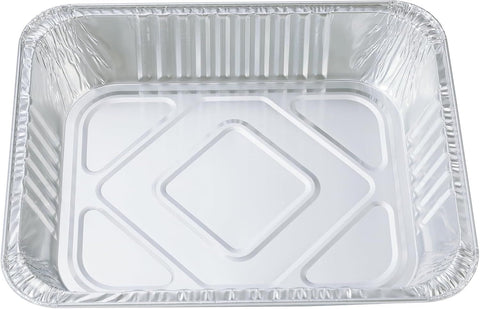 20 Pack Heavy-Duty Disposable Aluminum Foil Pans for Baking, Grilling & Catering – Extra Thick Rectangular Trays for Oven, BBQ & Steam Table Use (Silver)