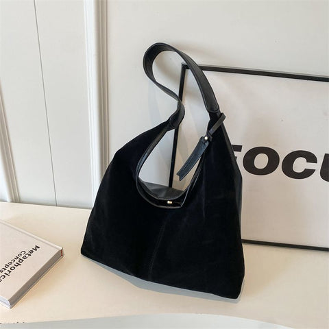 Leather Hobo Bags for Women Brown Purses Suede Purse Slouchy Tote Bag Suede Tote Bag Fall Winter Purses Handbag