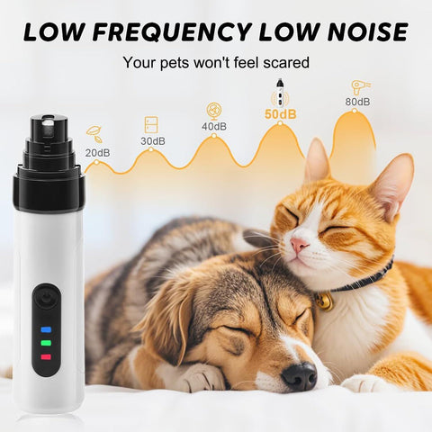 Pet products Silent Groom Pro Nail Grinder, 2025 New Dog Nail Trimmer, USB Rechargeable Pet Nail Grinder, Dog Nail Trimmers, Pet Paws Grooming Smoothing Tool