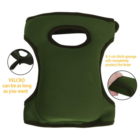 Olive Green Gardening Knee Pads (2-Pack): Ultra-Thick Memory Foam, Adjustable Straps – Ideal for Gardening, Cleaning, Flooring & Work