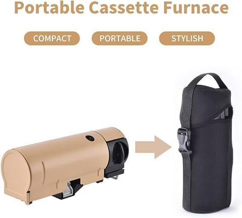 2500W Portable Camping Stove Foldable Butane Stove Indoor/Outdoor Cooking Suitable for Picnic, Backpacking Hiking, Adventure, Home, Travel, Outdoor Patio, RV Trip (Khaki)