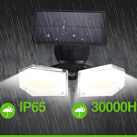 4-Pack Solar Motion Sensor Wall Lights: Double-Head Adjustable Cob LED Outdoor Lights for Garden, Patio & Pathway