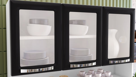 Free Standing Steel Kitchen Cabinet/Cupboard with Countertop Storage - Pratika White Flatpack DIY