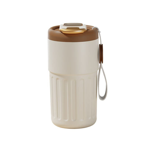 450ml Thermal LED Temperature Display Smart Coffee Cup Insulated Drink Tumbler-Brown