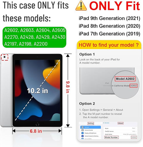 Fintie Rotating Case for iPad 10.2 inch iPad 9th 8th 7th Gen 360 Degree Auto Wake Sleep Black