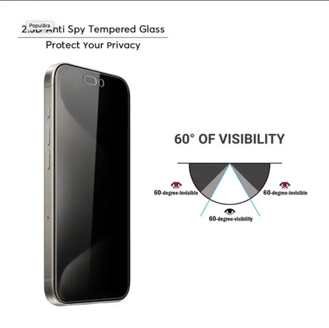 iPhone 16 Pro Max Privacy Tempered Glass Screen Protector 3-Pack