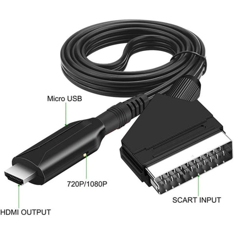 Scart to HDMI Converter, All-in-One SCART to HDMI Adapter, 1080P