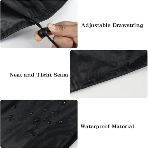 Outdoor Bench Cover, 52" W x 26" D x 35" H 2-Seater Patio Bench Cover Waterproof, 210D Heavy Duty Outdoor Furniture Cover for Garden Patio Loveseat, Bench(Black)