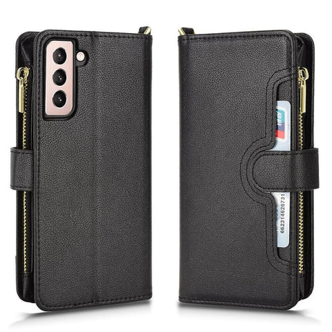 Compatible with Samsung Galaxy S21 5G Case Magnetic Leather Wallet Samsung Card Holder Protective Cover