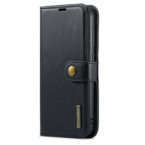 Magnetic Wallet for Compatible with Samsung Galaxy S25 Edge Black Case 2-in-1 with Card Holder