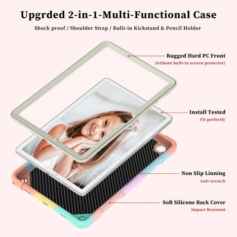 Compatible with Samsung Galaxy Tab A9 Plus 463 Butterfly Shockproof Hybrid Case