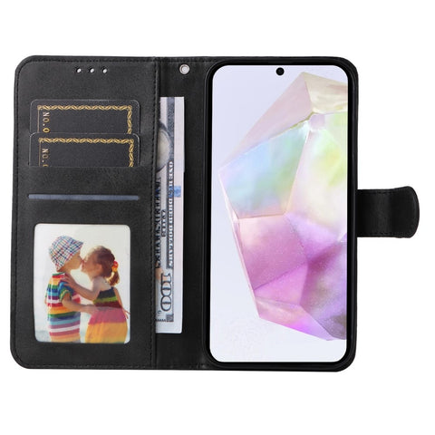 Compatible with Samsung A56 5G Wallet Case, PU Leather, Samsung, Black