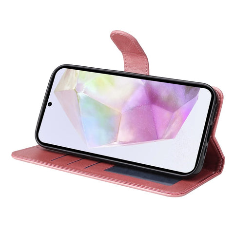 Compatible with Samsung A56 5G Compatible PU Leather Wallet Case Pink