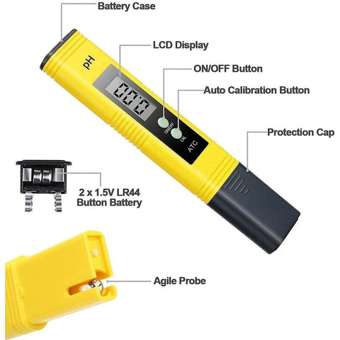 Ph Tester, Pool Ph Tester Measures Tds Ph Ec Temperature Water Quality Ph Tester For Drinking Water, Pool, Aquarium,