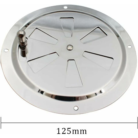 ROund Ventilation Grille, Adjustable Air Vent Stainless Steel Air Vent Air Inlet And Exhaust 125Mm