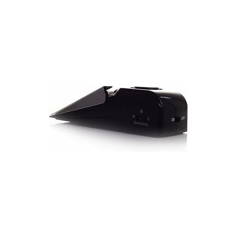Mini Wireless Vibrator Triggered Wedge Shaped Door Stopper Alert Home Security System Door Alarm Block Jammer Black