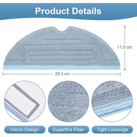 6 pcs Mop Cloths For ROborock S7 Pro Ultra S7 Maxv Ultra S7 Plus S7 Max Spare Parts Accessories For ROborock S7 T7S