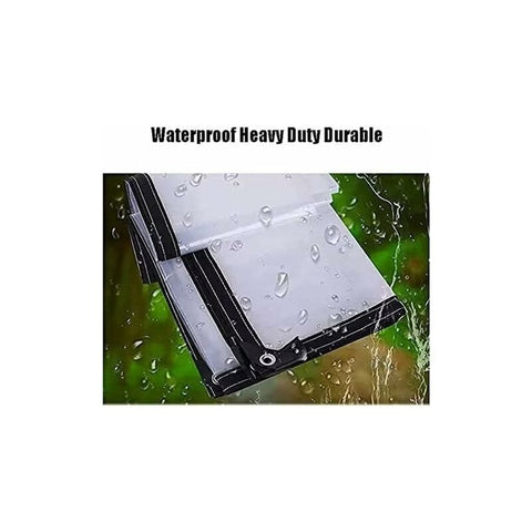Transparent Waterproof Tarpaulin With Eyelets - For Garden Furniture - Outdoor Use - Rainproof - Plant Insulation -