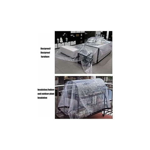 Transparent Waterproof Tarpaulin With Eyelets - For Garden Furniture - Outdoor Use - Rainproof - Plant Insulation -