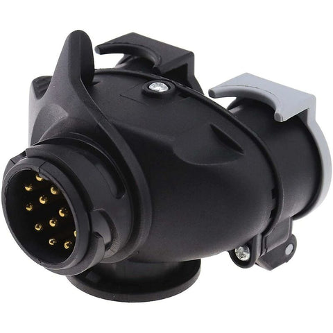 13 To 7 Pin Trailer Socket 12N 12S Dual Adapter Converter European Plug For Car Trailer Truck Towbar 12V Waterproof