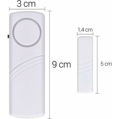 Door And Window Alarm - Pack Of 4 Wireless Intruder Alarms - Home Security Against Burglary - Magnetic Operation - 90 Db