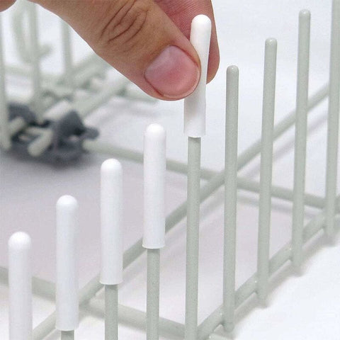 120 Pieces Dishwasher Caps, Inner Diameter 3Mm Pvc Protective Cover, Dish Basket, 325Mm (White)