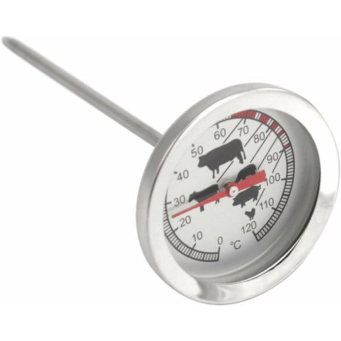 Stainless Steel ROasting Thermometer - Analog Meat Thermometer Up To 120°C - Bbq Thermometer - Meat Needle