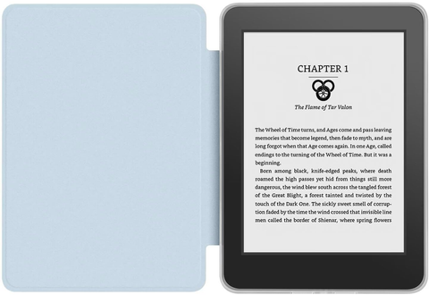 360° Rotating & Detachable Magnetic Case for 6.8" Kindle Paperwhite 11th Generation (2021)  – Auto Wake/Sleep, Hands-Free Stand, Clear Back Cover(Light blue)
