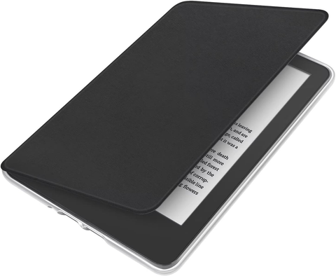 360° Rotating & Detachable Magnetic Case for 6.8" Kindle Paperwhite 11th Generation (2021)  – Auto Wake/Sleep, Hands-Free Stand, Clear Back Cover (black)